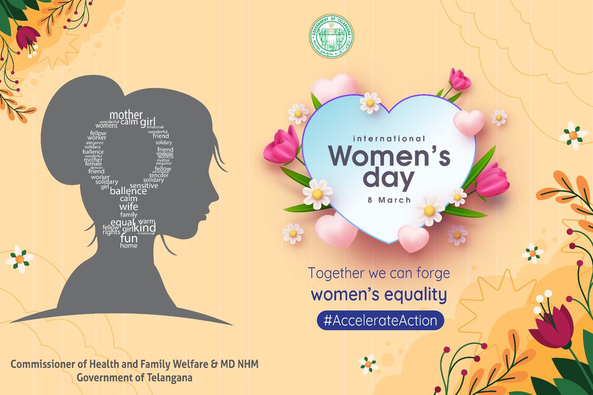 CHFW & NHM Telangana (@chfw_nhmtg) on Twitter photo Empowered women build empowered communities !
From homes to workplaces, from villages to cities ā women in Telangana are shaping a stronger, more equal future for all.
Wishing everyone a Happy International Women's Day !
<a href="/MoHFW_INDIA/">Ministry of Health</a>
<a href="/MoHFW_Telangana/">Minister for Health Department, Telangana</a>
<a href="/TelanganaCMO/">Telangana CMO</a> Empowered women build empowered communities !
From homes to workplaces, from villages to cities ā women in Telangana are shaping a stronger, more equal future for all.
Wishing everyone a Happy International Women's Day !
<a href="/MoHFW_INDIA/">Ministry of Health</a>
<a href="/MoHFW_Telangana/">Minister for Health Department, Telangana</a>
<a href="/TelanganaCMO/">Telangana CMO</a>