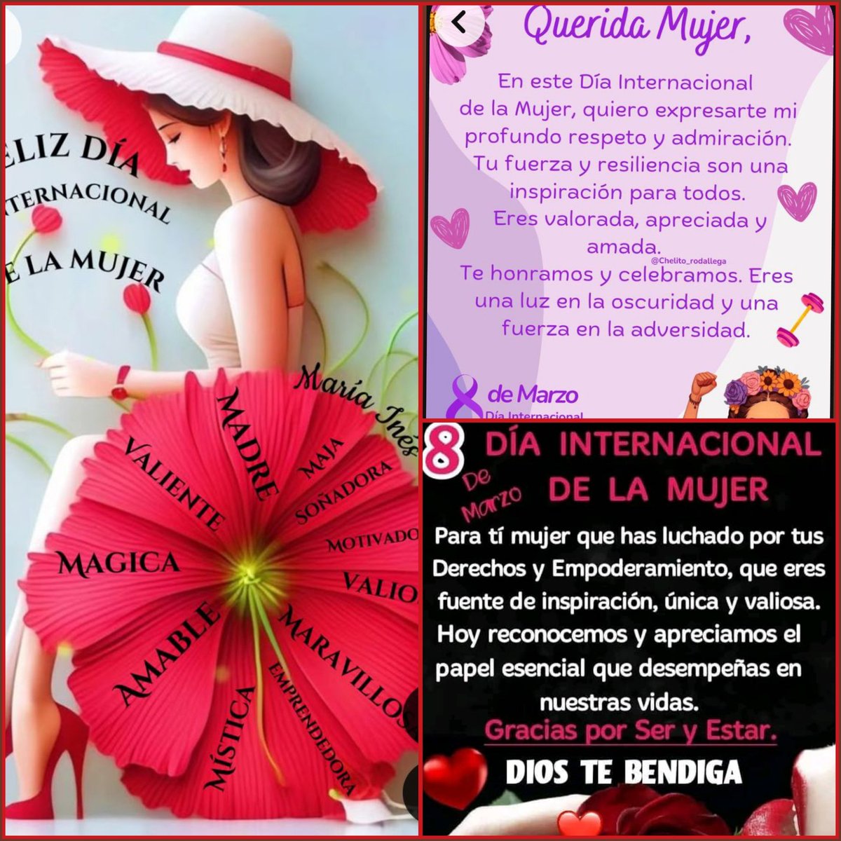 Muchas felicidades a todas las mujeres en este día tan especial.A ti mujer empoderada y resiliente feliz día que dios nos colme de bendiciones 🙏🇨🇺