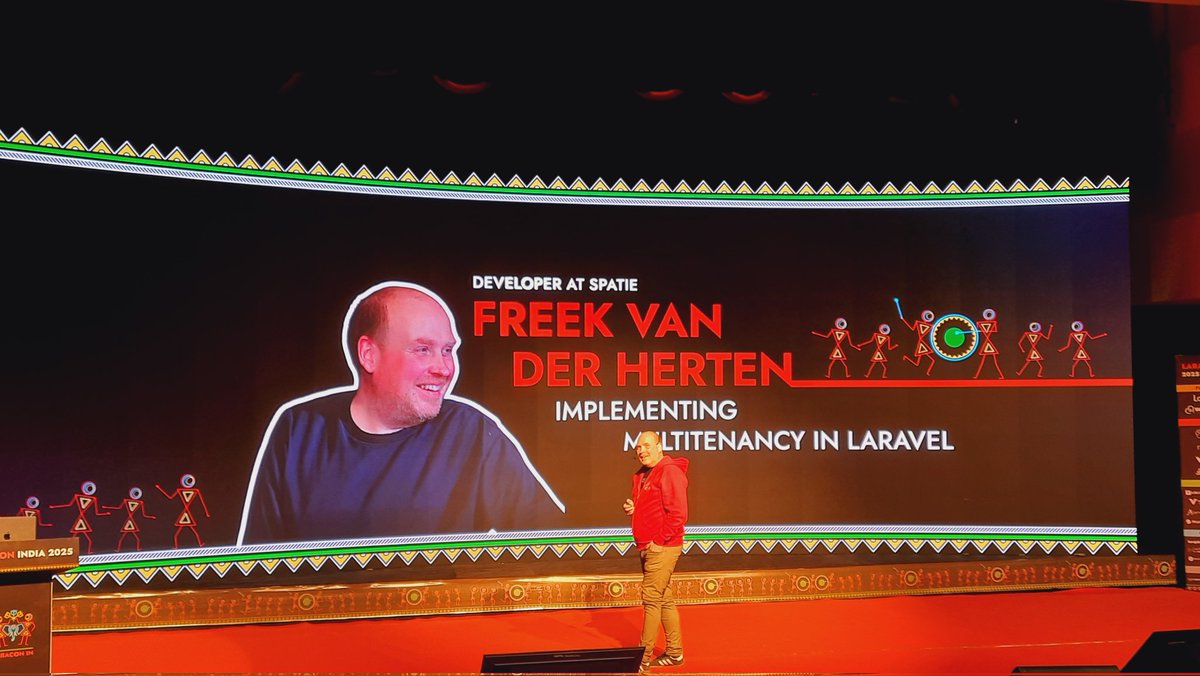 First talk of the day by GOD FATHER OF PACKAGE <a href="/freekmurze/">Freek Van der Herten 🔭</a> 🔥

#LaraconIN <a href="/LaraconIN/">LaraconIN</a>