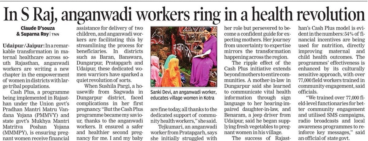 On #InternationalWomensDay, <a href="/timesofindia/">The Times Of India</a> brings exclusive coverage of Rajasthan’s Cash Plus program—supported by IPE Global—a transformative initiative in maternal &amp; child health.

With 77,000+ field workers leading change, a remarkable shift is underway.
Read here: