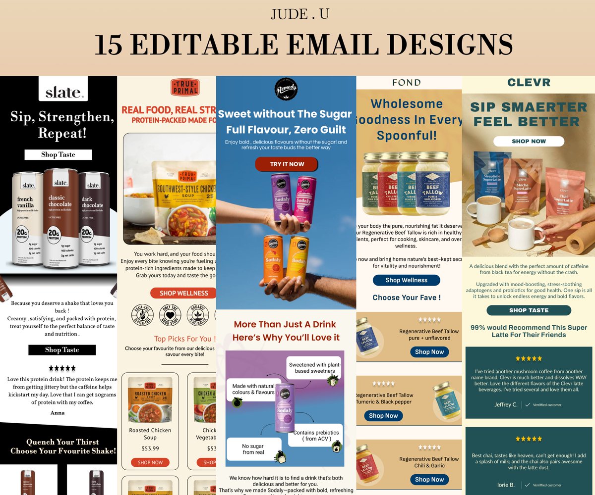 I'm giving away 15 high converting email templates for different brands fully customizable in Figma . 

want them 👇

1️⃣ Repost 
2️⃣ Like this post 
3️⃣ comment "15"

Follow me  so I can DM you the link