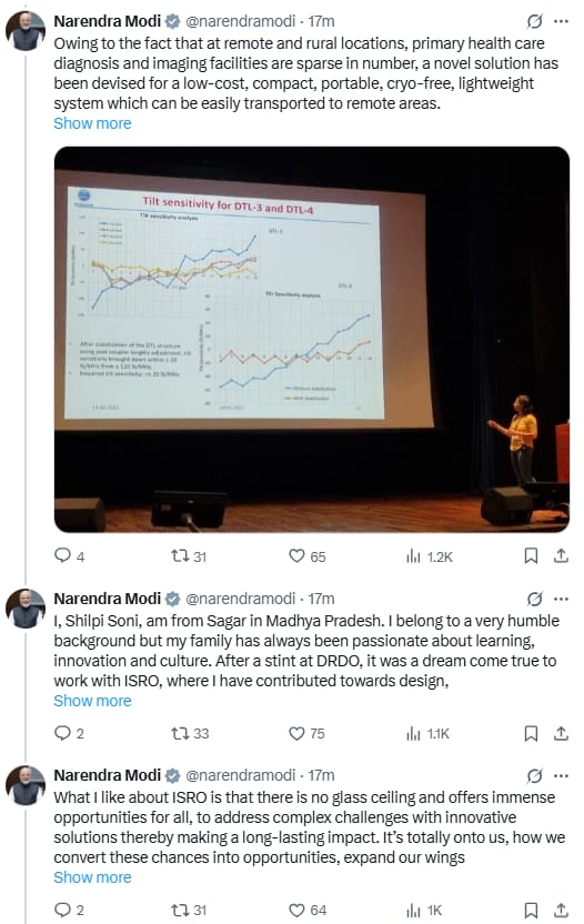 UpendrraRai's tweet image. PM @narendramodi posts, &quot;#SpaceTechnology, #NuclearTechnology and #WomenEmpowerment…We are #ElinaMishra, a #NuclearScientist and #ShilpiSoni, a space scientist and we are thrilled to be helming the PM’s social media properties on #WomensDay. Our message- India is the most…