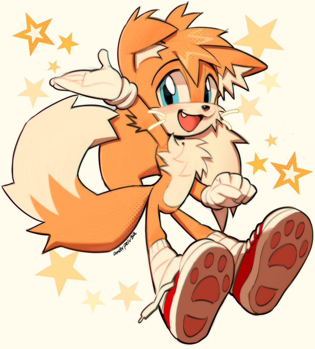 andy_pelusa's tweet photo. Tails used to be my fav sonic character when I was a kid.
Also, he's so fluffy and fun to draw!🦊💛
#TailsTheFox #MilesTailsPrower #Tails https://t.co/BYw2gNBCBt