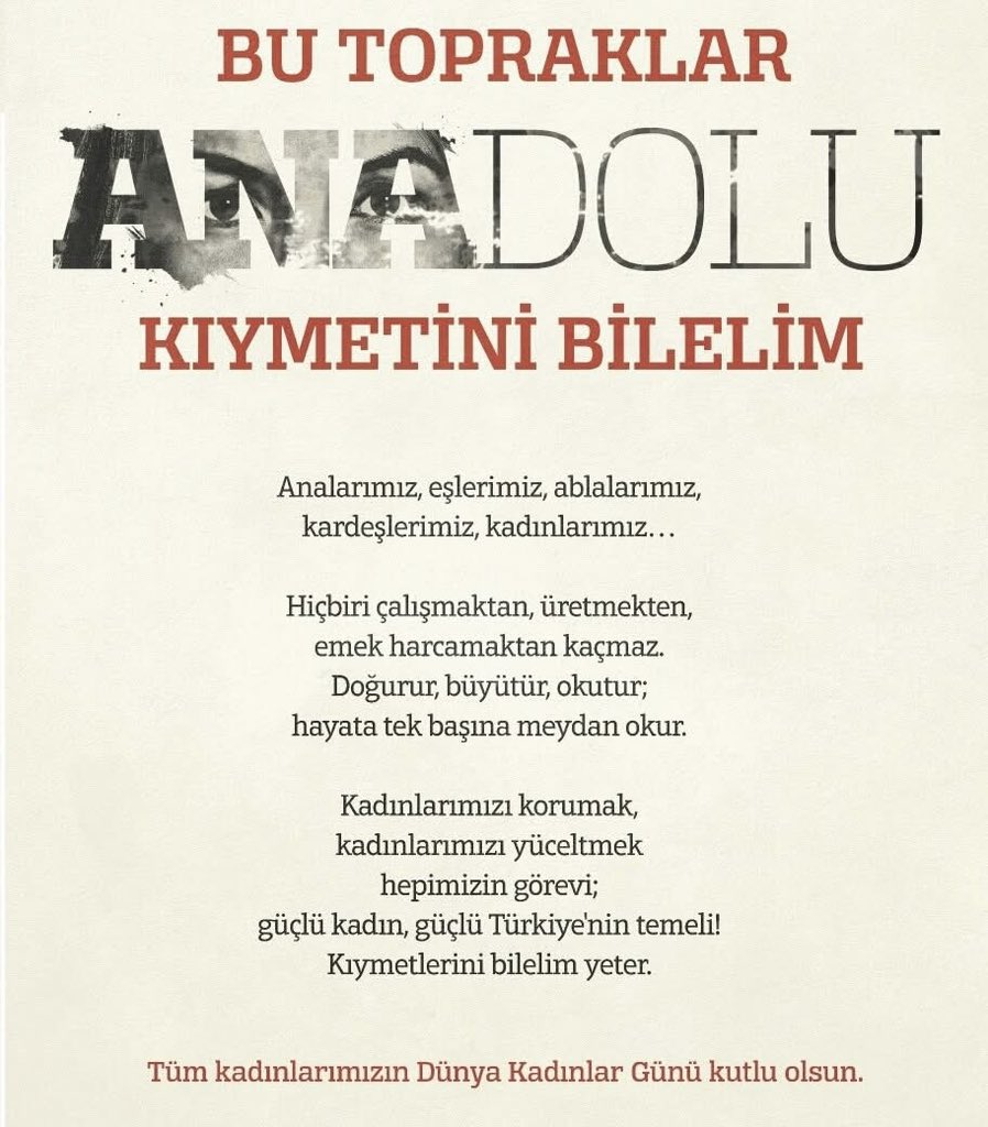 Dünya Kadınlar Günü kutlu olsun