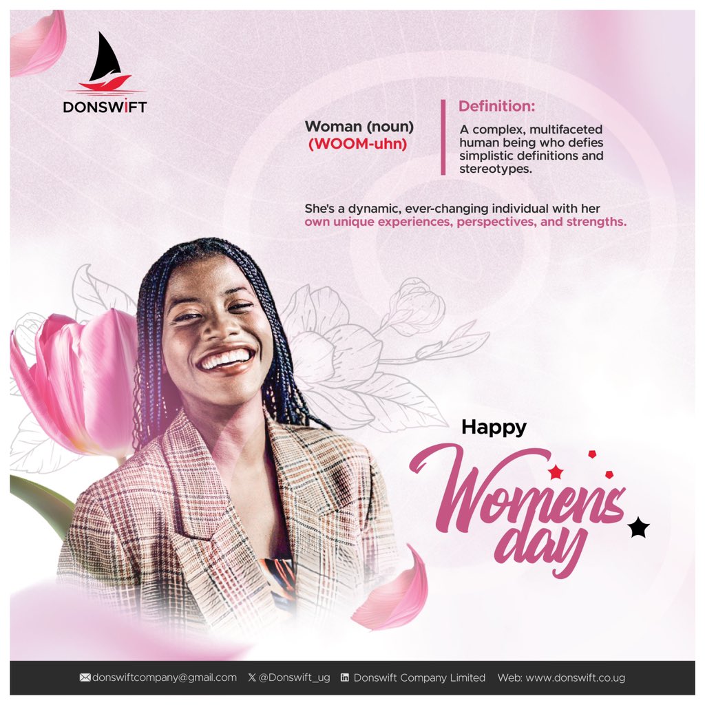 Donswift_ug's tweet photo. Behind every thriving industry, groundbreaking innovation, and inspiring success story, there’s a woman making it happen.
Today, we honor the resilience, ambition, and brilliance of women in business
HAPPY WOMENS DAY
#Donswift #WomenInBusiness #AccelateAction https://t.co/gAn8b5KvmA