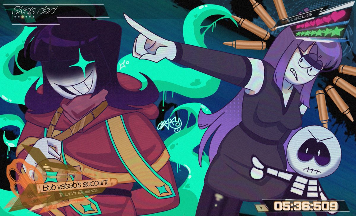 Putting skid dad on trial Xd
#spookymonth #spookymonthfanart #danganronpa