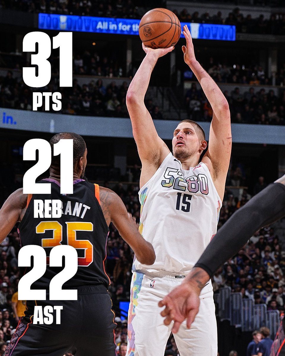 VIDEO GAME NUMBERS FOR THE JOKER 🃏🎮

Jokic put up the first 30-20-20 game in NBA history 🤯