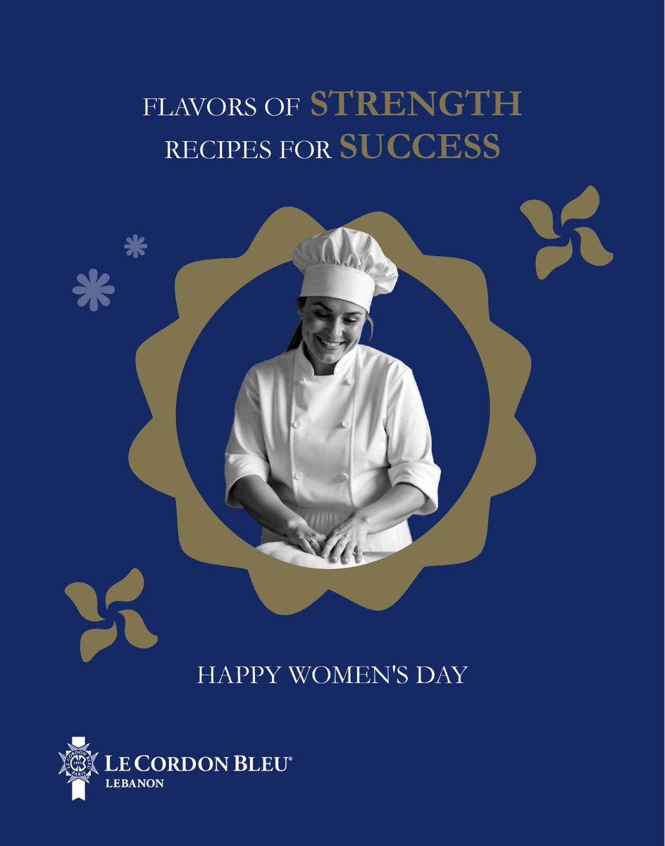 lecordonbleu_lb's tweet photo. Celebrating the strength, passion, and dedication of women everywhere.
Happy Women's Day from Le Cordon Bleu Lebanon! 💪👩🍳
#FlavorsOfStrength #RecipesForSuccess #WomensDay2025 https://t.co/PIViROGKEL