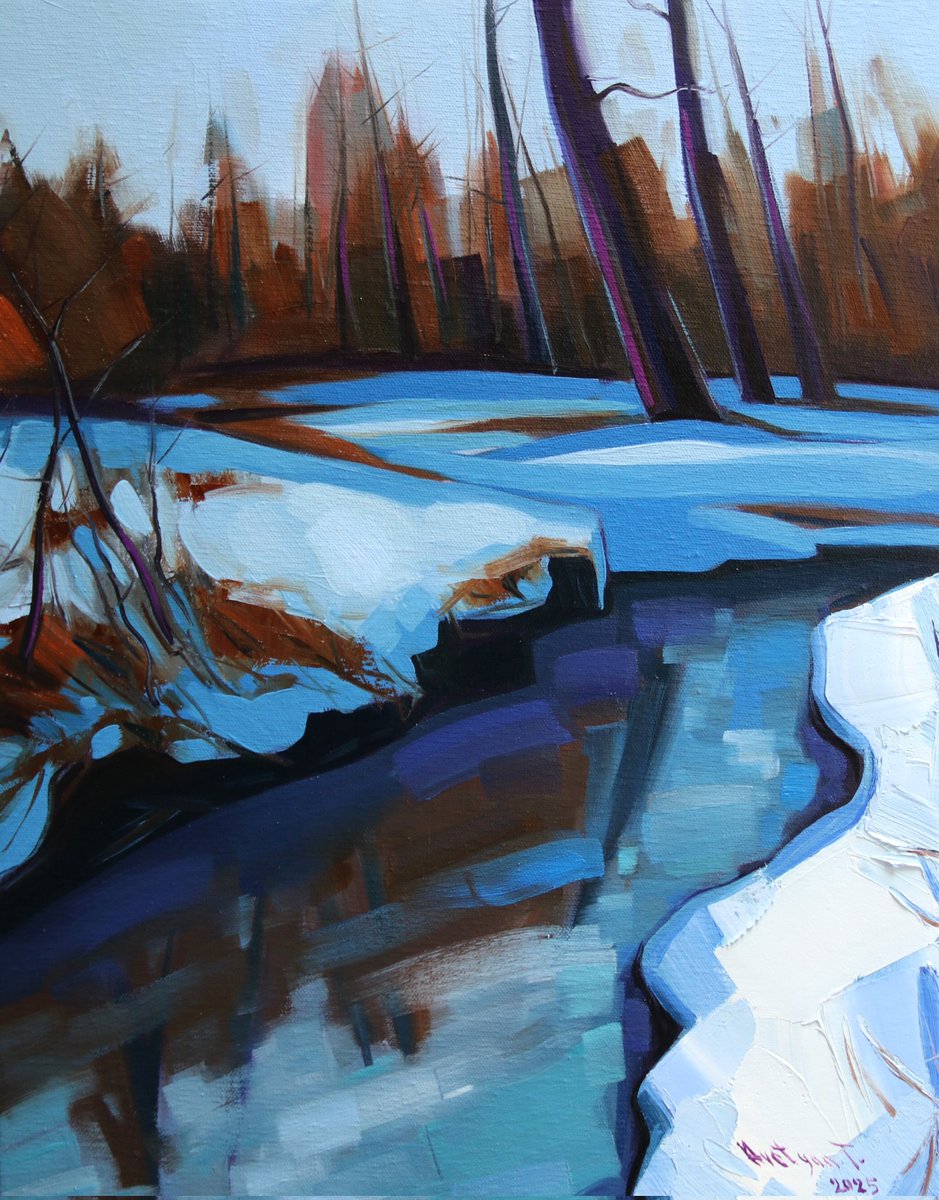 ✅ Available 
Winter mood 45x35cm oil on canvas