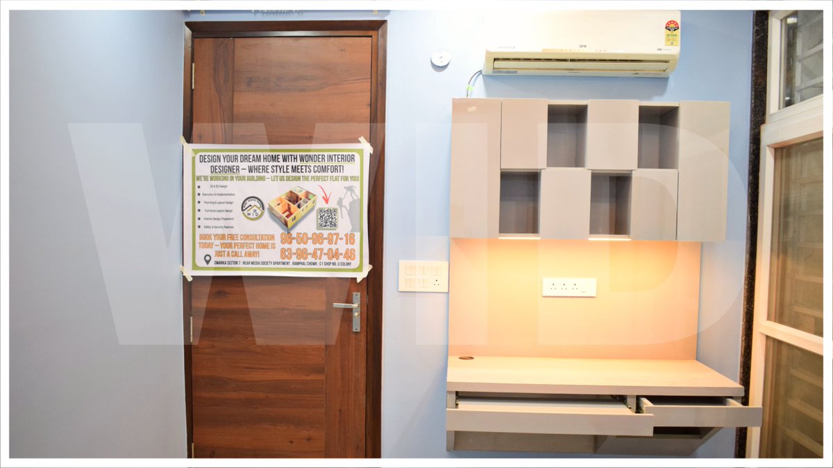 wonderinterior_'s tweet image. Create your ideal study space! ✨ This custom-made study table is designed for comfort, productivity, and smart storage. Thinking of upgrading? Let’s talk!
📞 9650969716
#WonderInteriorDesigner #WID #StudyTableDesign #InteriorSolutions #DelhiHomes