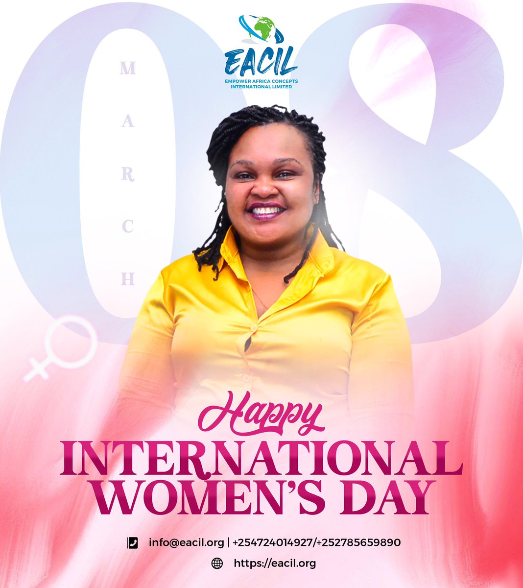 Happy International Women’s Day! Today, we celebrate the strength, resilience, and achievements of women around the world.
Here’s to breaking barriers, empowering each other, and creating a future where every woman thrives.
#InternationalWomensDay #IWD2025 #EmpowerHer #EACIL