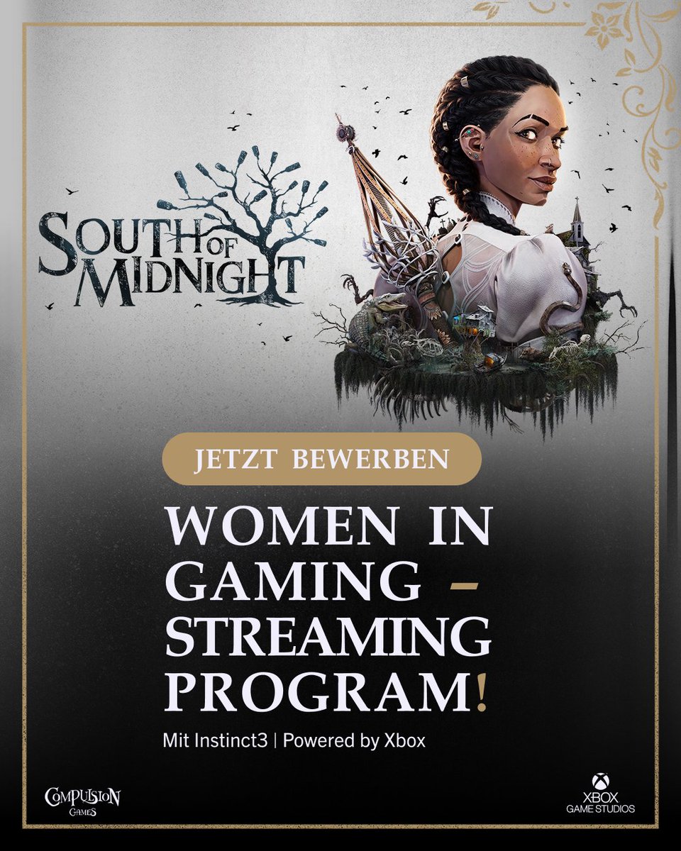 Xbox DACH (@xboxdach) on Twitter photo Im Rahmen des Internationalen Frauentags & des Women’s History Month kooperiert Xbox gemeinsam mit der Creator Agency <a href="/I3Agency/">INSTINCT3🏳️🌈</a> bei einer Kampagne zum Action-Adventure South of Midnight
Mehr Infos und wie ihr Teil der Kampagne werdet, erfahrt ihr hier👇
news.xbox.com/de-de/2025/03/… Im Rahmen des Internationalen Frauentags & des Women’s History Month kooperiert Xbox gemeinsam mit der Creator Agency <a href="/I3Agency/">INSTINCT3🏳️🌈</a> bei einer Kampagne zum Action-Adventure South of Midnight
Mehr Infos und wie ihr Teil der Kampagne werdet, erfahrt ihr hier👇
news.xbox.com/de-de/2025/03/…