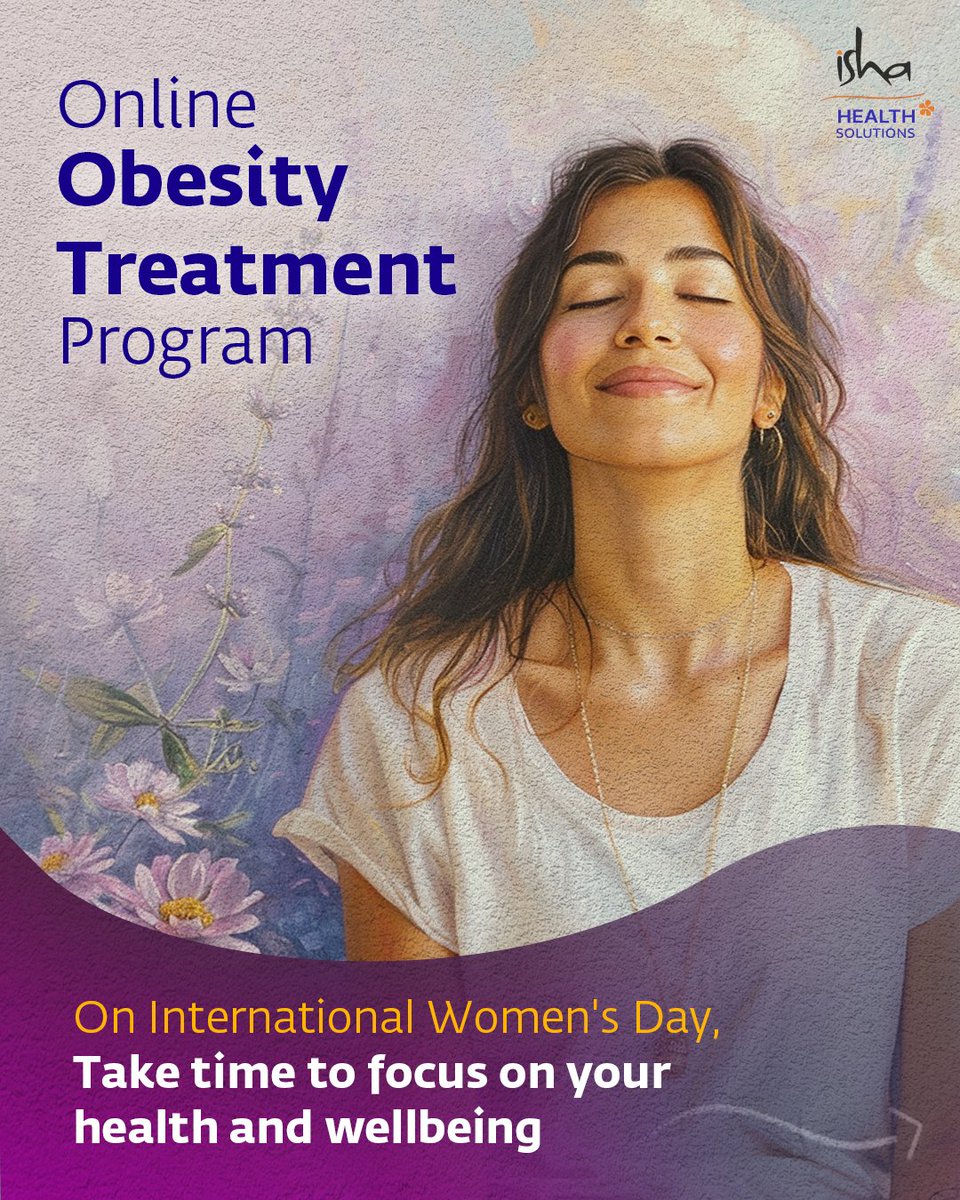 ishafoundation's tweet image. This #InternationalWomensDay, take an important step in your health journey with the Online Obesity Treatment Program. Experience personalized care through weekly consultations, customized diet plans, lifestyle advice, and guidelines on Yogic practices.

Register Now:…