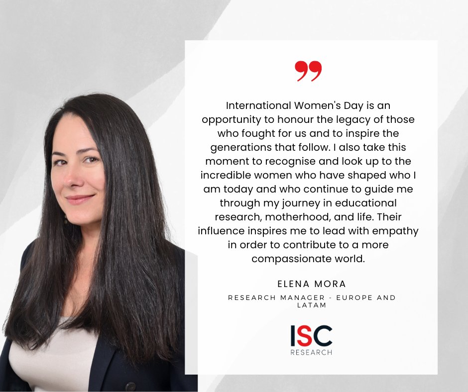ISC_Research's tweet image. Happy International Women's Day!
Elena Mora shares how women have inspired her throughout her life and career.
#InternationalWomensDay #IWD25