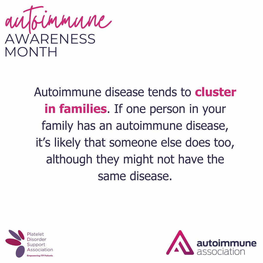 PDSA_ITP's tweet image. Research shows that autoimmune conditions can share a genetic link. Dive into the details with the PDSA's resources on ITP and Genetics including hereditary vs non-hereditary, genetic testing, and much more at pdsa.org/genetics. #AutoimmuneAwarenessMonth #ITPandGenetics