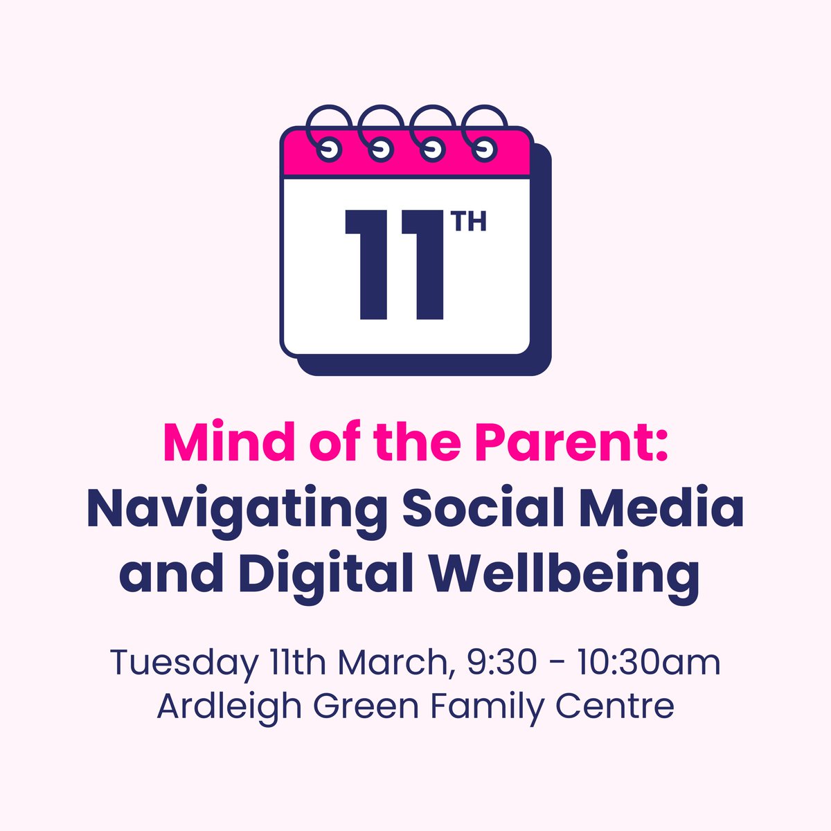 📱💭 Worried about how social media &amp; screen time affect your child’s mental health?

Join us for a session on setting healthy digital boundaries and spotting signs of online stress or cyberbullying.

Location: Ardleigh Green Family Centre, RM11 2LF 📍 

docs.google.com/forms/d/e/1FAI…