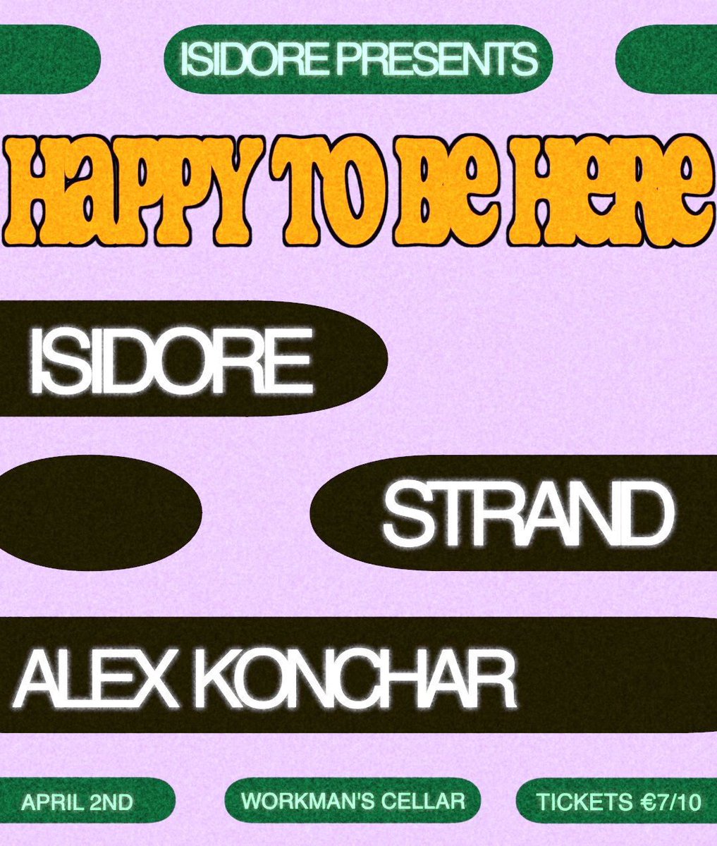 Come see me live in Dublin on April 2nd!!!