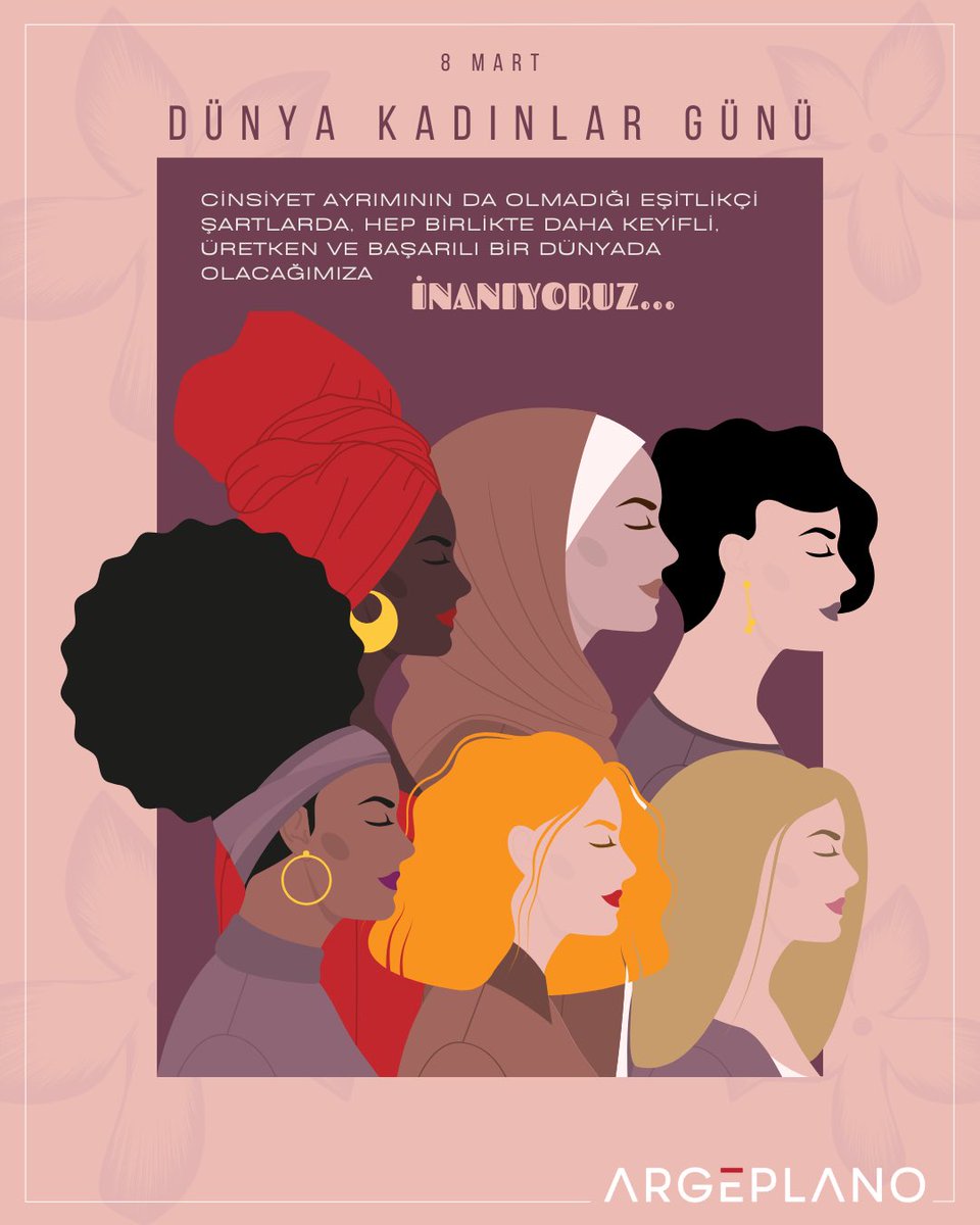 8 Mart Dünya Kadınlar Günü Kutlu Olsun!

Cinsiyet ayrımının da olmadığı eşitlikçi şartlarda, hep birlikte daha keyifli, üretken ve başarılı bir dünyada olacağımıza inanıyoruz…

#dünyakadınlargünü #argeplano