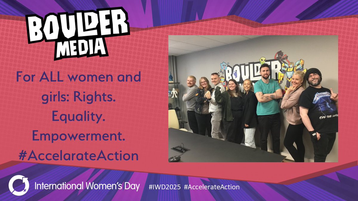 Boulder Media (@bouldermedialtd) on Twitter photo Happy International Women's Day from Boulder Media! 🥳
#IWD #internationalwomensday #AccelerateAction #womeninanimation #BoulderMedia Happy International Women's Day from Boulder Media! 🥳
#IWD #internationalwomensday #AccelerateAction #womeninanimation #BoulderMedia
