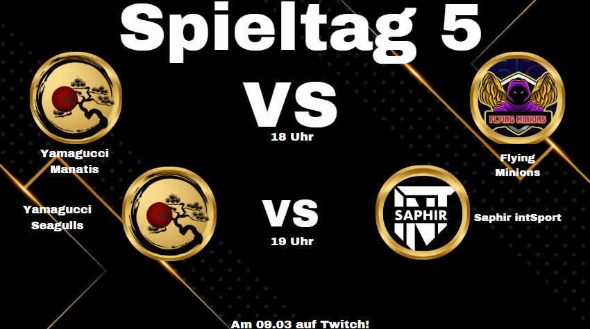 Morgen gehts ab!
Manatis - Flying Minions
Seagulls - <a href="/intSport1/">intSport</a> 
Seid dabei!
twitch.tv/yamagucci_gami…