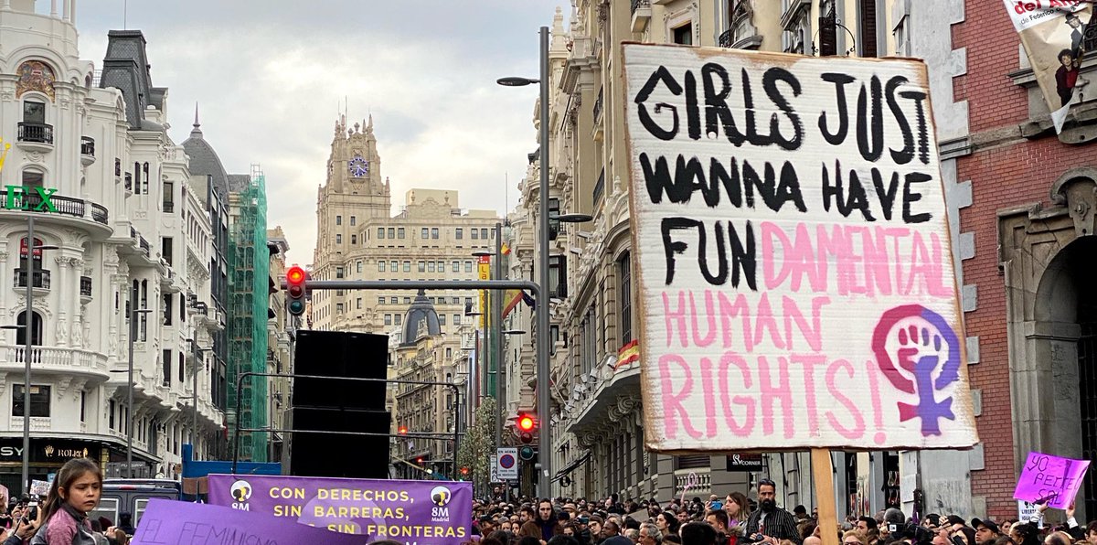 #8M Con ellas por un feminismo interseccional, diverso y libre de violencias. 

Porque la lucha por los derechos de las mujeres y personas LGBTIQ+ es una sola: contra el patriarcado, el machismo, la transfobia y todas las formas de opresión.