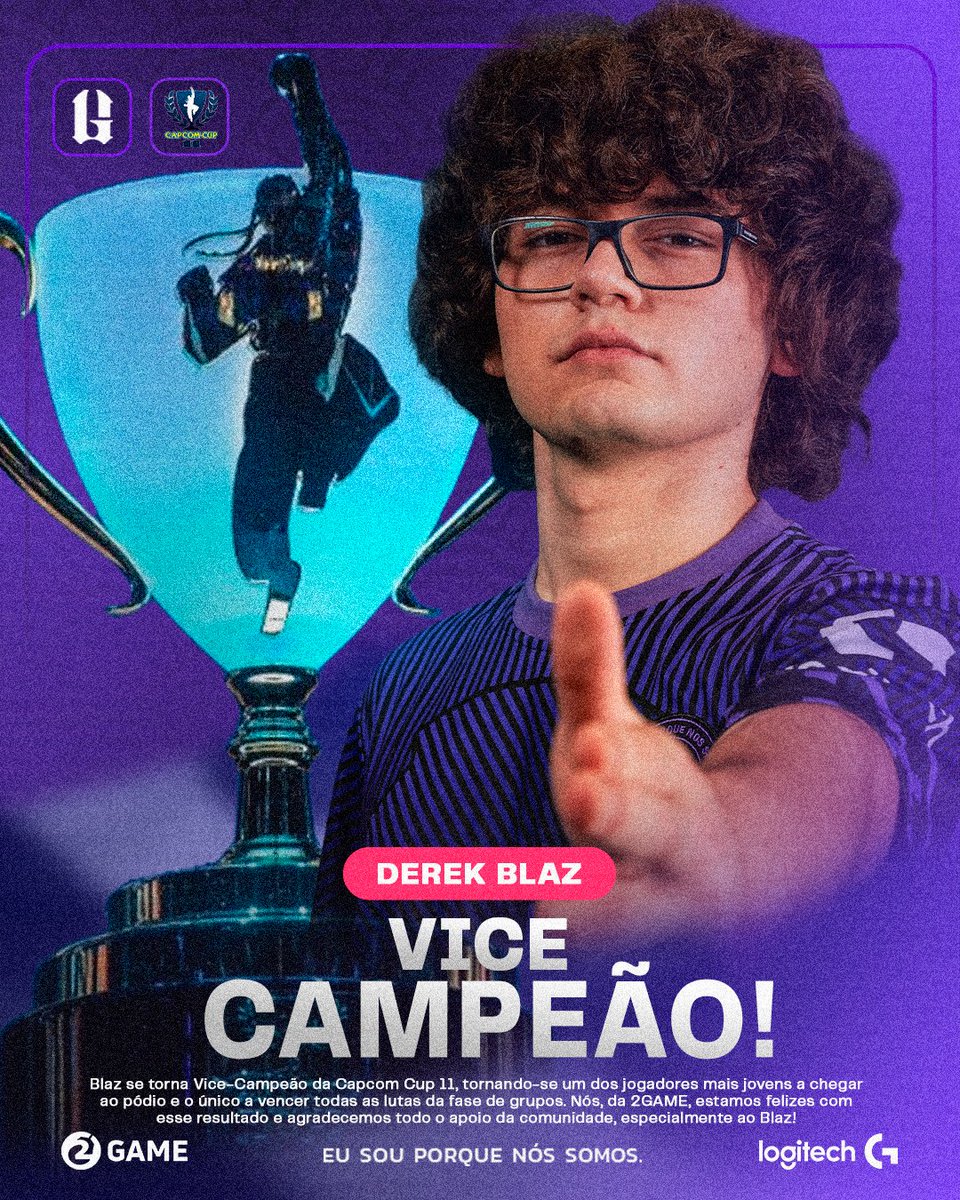 (PT)
SOMOS VICE-CAMPEÕES DA #CapcomCup11 ! 🥈🏆

Muito obrigado por toda a torcida e apoio de toda a América Latina! Essa conquista é nossa! 👊🇧🇷🇨🇱

(ES)
SOMOS SUBCAMPEONES DE LA #CapcomCup11!🥈🏆

Muchas gracias por todo el apoyo y ánimo de toda América Latina! Este logro es