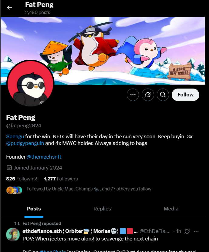 🚨🚨 SCAM ALERT 🚨🚨
@fatpeng2024 is displaying that he is the founder of the @ThemechsNFT (proven scams and stolen art all documented in the posts below)

He was previously
@scrapyape
@Apesup2023
amongst other names

After being silent for a week, they have come back, increased