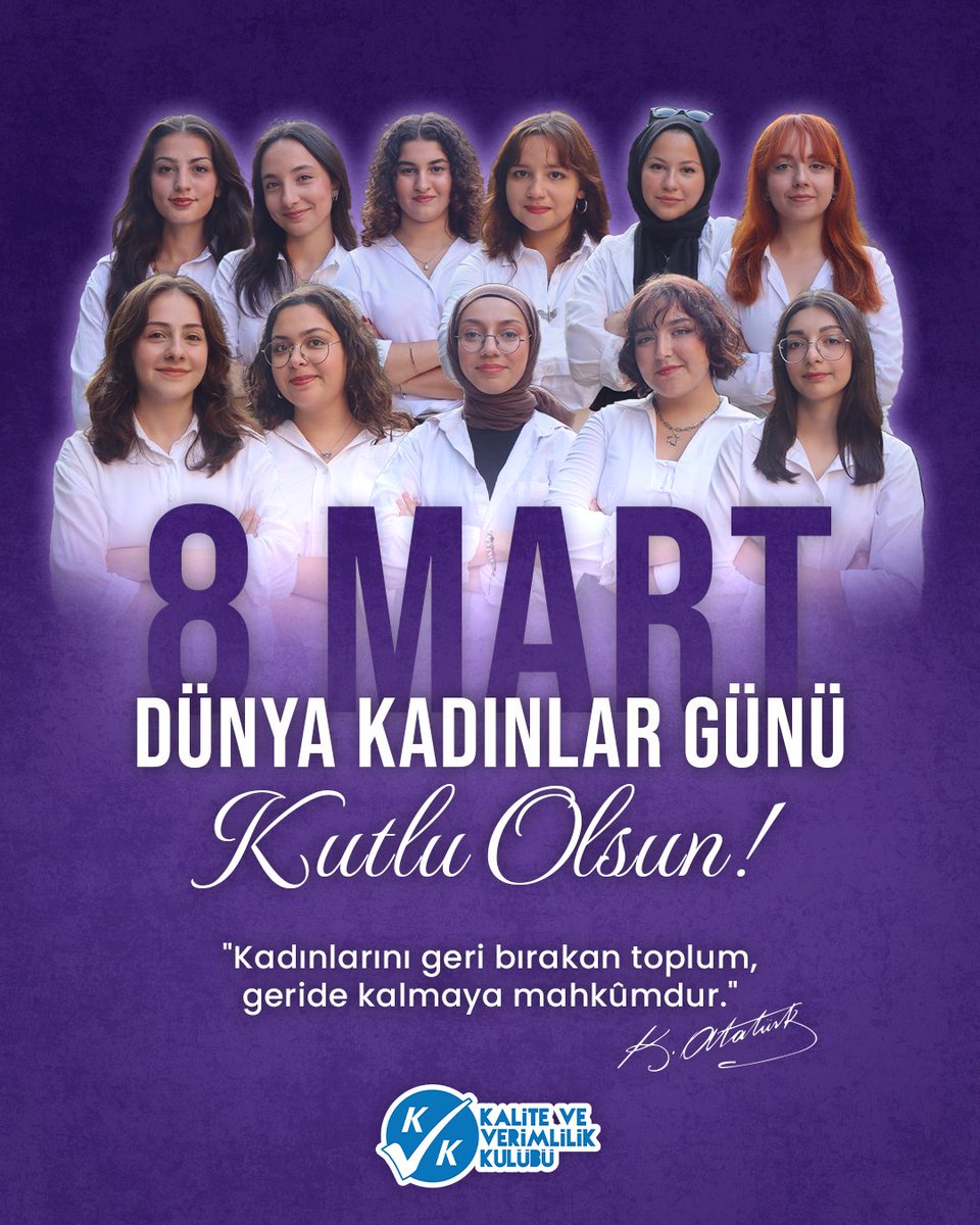 Kadınlar varsa, gelecek var! ✨💜

8 Mart Dünya Kadınlar Günü kutlu olsun! 

Güçlü, kararlı ve ilham veren kadınlarla yarınlara yürüyoruz. Çünkü biz birlikte güçlüyüz!