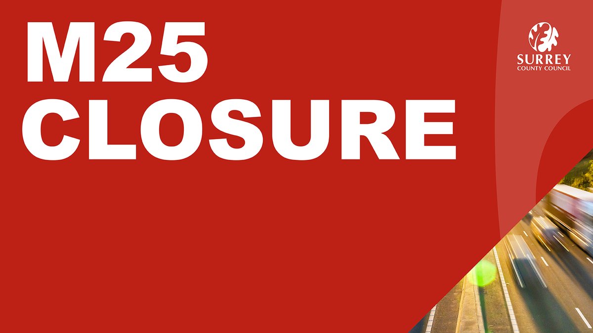 The #M25 has been closed by <a href="/HighwaysSEAST/">National Highways: South-East</a> between J10 at Wisley and J11 at Chertsey until 6am on Monday 10 March. Roads around the diversion route are likely to be busy. Check your journey on travel apps before leaving.