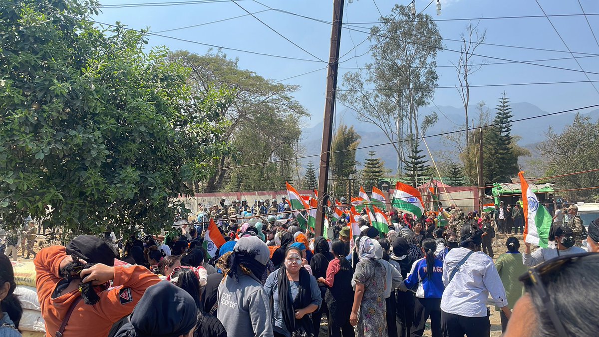 Cristianoks7's tweet photo. Manipur : Amit Shah’s decision to allow Meiteis through Kuki areas has led to bloodshed. Kuki women, protesting peacefully, were beaten black and blue by security forces. Who will answer for this brutality? #JusticeForKukiWomen 
Kuki women protesting Meiteis’ movement through their lands were brutally beaten by security forces. Is this how India treats its indigenous women? Amit Shah and Kangpokpi SP must be held accountable!
@AmitShah @RajBhavManipur @UNWomenWatch 
@unwomenarabic 
@unwomen_pak 
@SimaBahous 
@unwomenindia 
@unwomenasia 
@unwomeneca