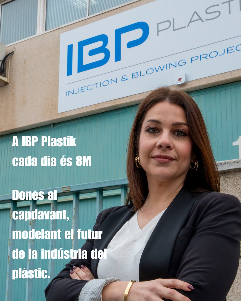 🟣 A IBP Plastik cada dia és 8M

👩‍🔧 Dones al capdavant, modelant el futur de la indústria del plàstic

📷 Sabria Díaz, CEO IBP Plastik, lidera un equip de dones empoderades en el sector de la indústria del plástic

#ibpplastik #plasticos #mujer #dona #8M