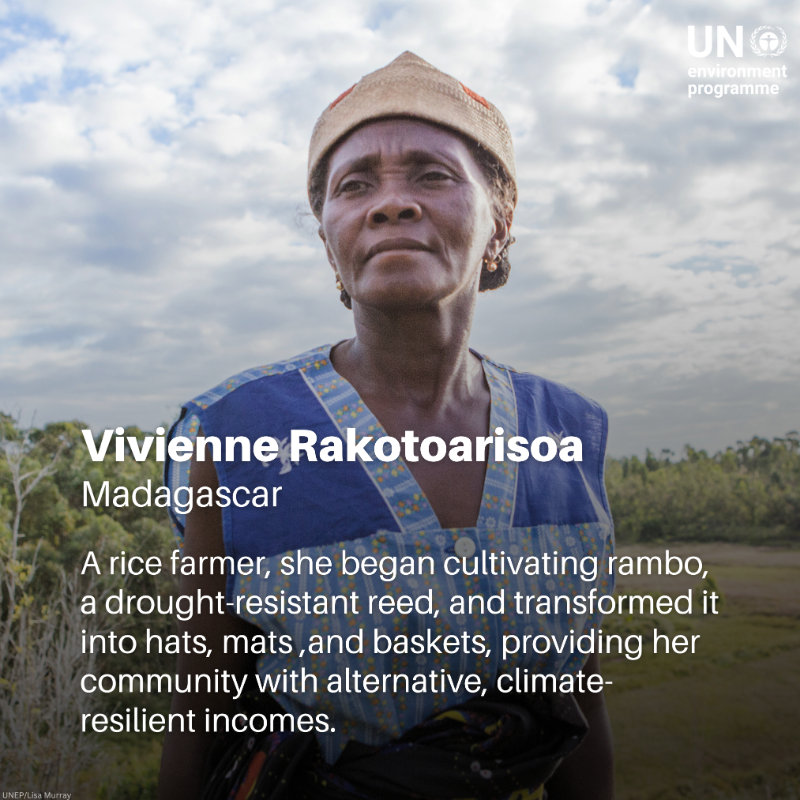 UNEP's tweet photo. Women are leading the race to adapt to #ClimateChange.

On International Women’s Day #IWD2025, meet some women leading efforts in their local communities.