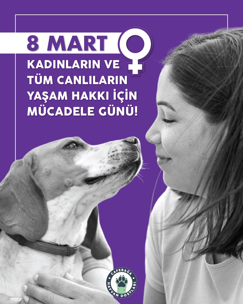 twitter:
#8Mart, kadınların ve tüm canlıların sömürüye, şiddete, tahakküme karşı verdiği mücadelenin günü.
Hayvanları ve doğayı yok eden zihniyet, kadınları da, hayatı da kontrol altına almaya çalışıyor. #DayanışmaYaşatır #BirlikteGüçlü