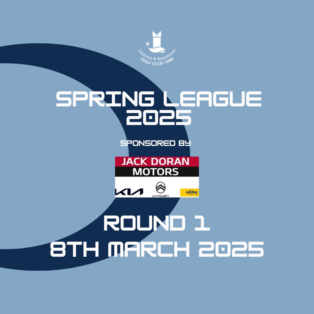 Best of luck to everyone playing in Round #1 of the Spring League sponsored by <a href="/jackdoranmotors/">Jack Doran Motors</a>