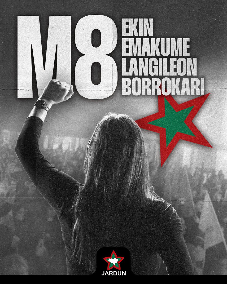 MARTXOAK 8

Emakume Langilearen Nazioarteko Eguna

EKIN EMAKUME LANGILEON BORROKARI ✊🏻