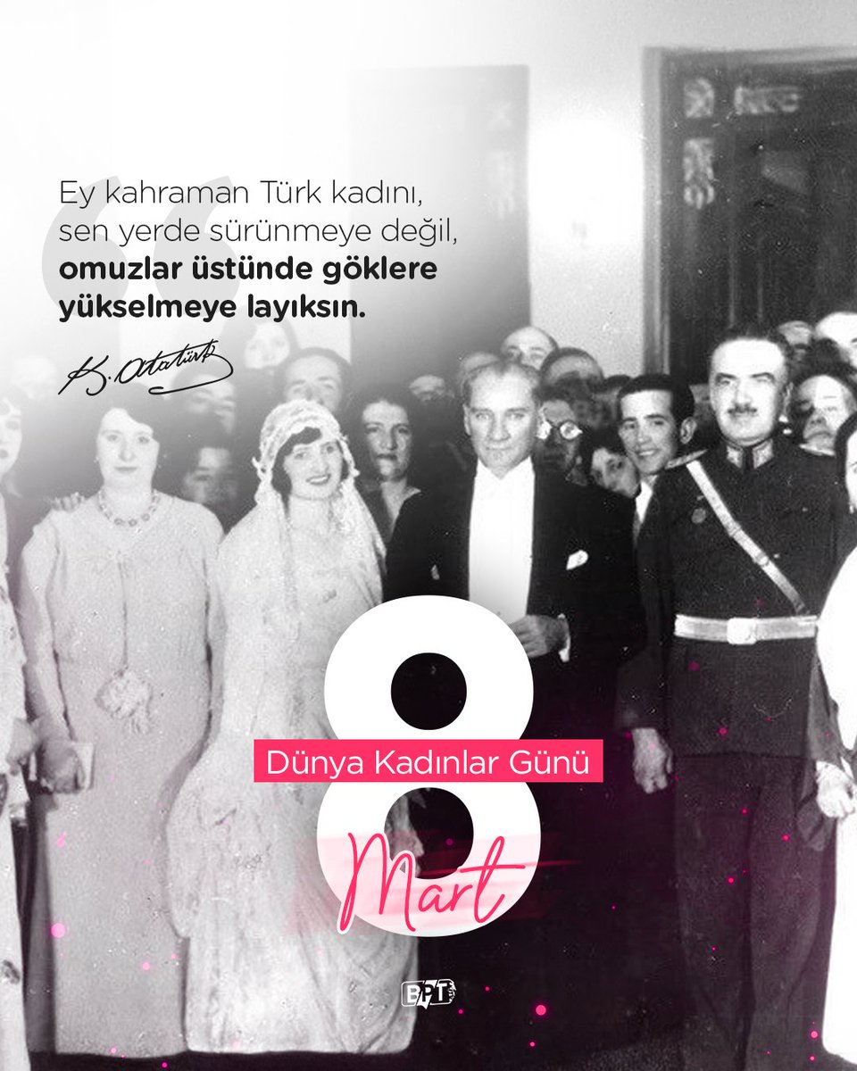 Dünyada hakları çiğnenen, onuru incinen, huzuru bozulan tek bir kadın bile kalmaması umuduyla... 

8 Mart Dünya Kadınlar Günü kutlu olsun! 💜 

Kadın annedir, hayat arkadaşıdır, eştir, kız kardeştir, evlattır. 🌸✨💖 

#8MartDünyaKadınlarGünü 
#8MartDünyaKadınlarGünü2025