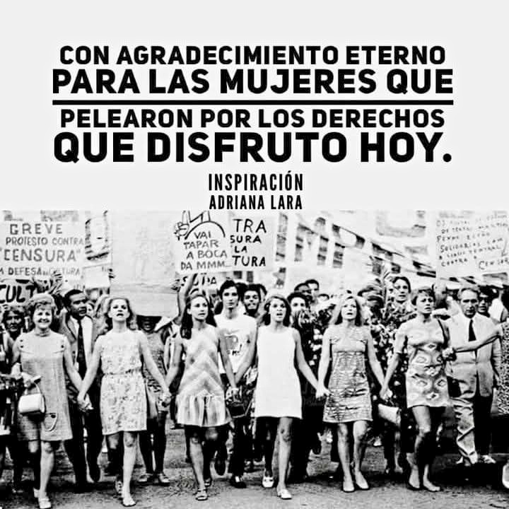 #DiaInternacionalDeLaMujer #8deMarzo 
Porque fueron, somos.
Porque somos, serán.