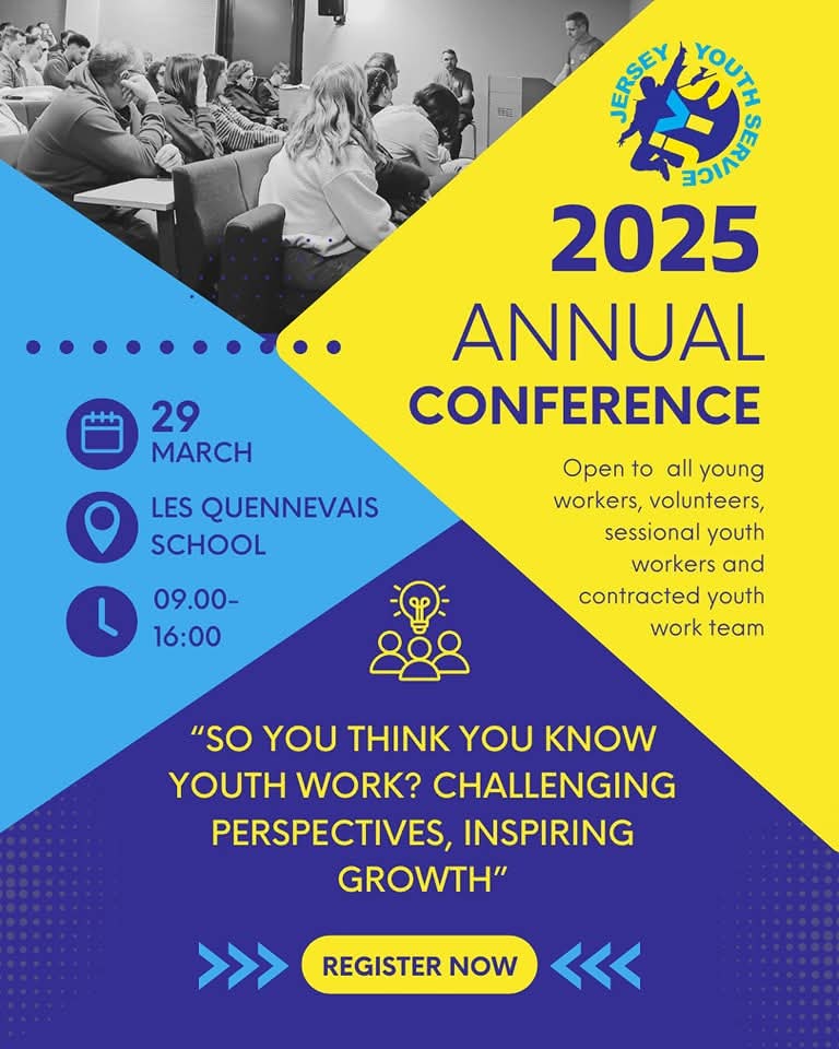 Last chance to sign up for our 2025 Annual Conference that is open to our young workers, volunteers, sessional staff, &amp; youth workers.

Keynote talks from leading UK experts in neurodiversity &amp; digital youth work.

Sign up here: eventbrite.co.uk/e/jersey-youth…
