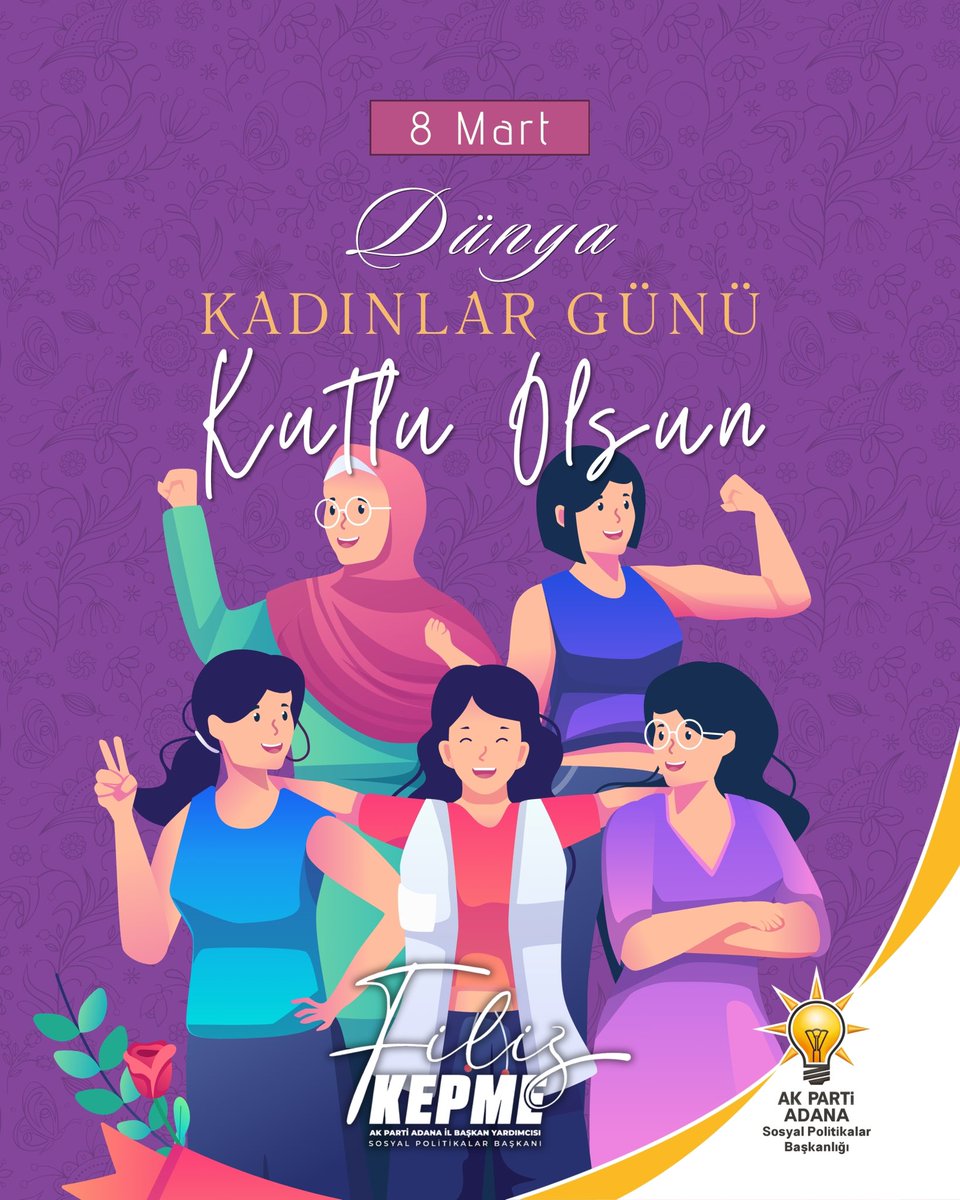 Hayatın her alanında, eşitliğin, kardeşliğin ve adaletin hakim olduğu bir dünya için çabalayan; dünyaya umutla bakan, sevgiyi çoğaltan, güçlü ve mücadeleci kadınlarımızın 8 Mart Dünya kadınlar günü kutlu olsun...