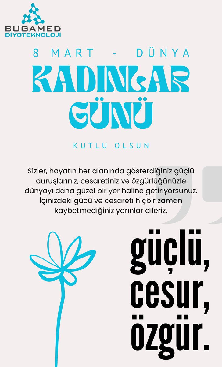 BugamedBio's tweet image. &quot;One should acknowledge that everything we see in the world is the work of women.&quot;  
— Mustafa Kemal Atatürk  
Happy International Women’s Day!
#internationalwomensday #8mart #bugamedbiotechnology