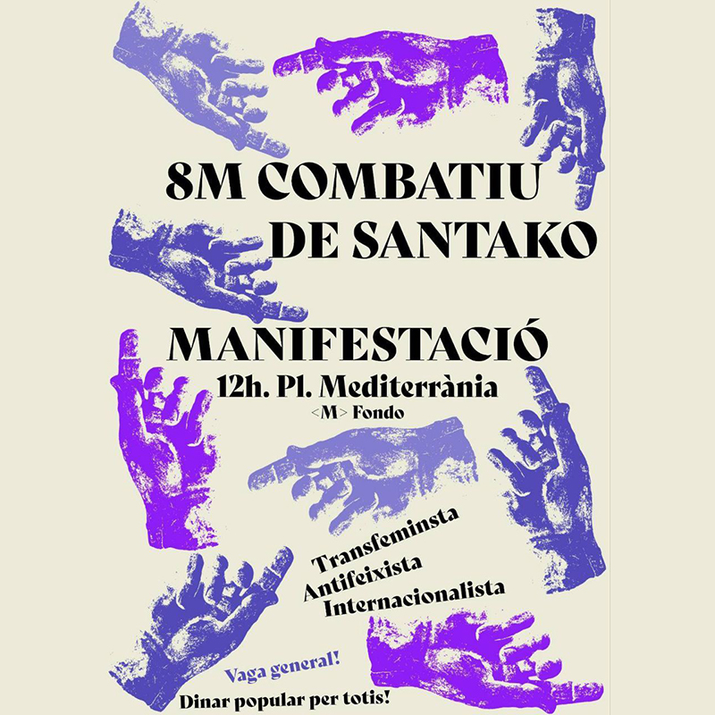 Les cures sostenen la vida

Aquest 8M reivindiquem les cures com a fonament de la vida, denunciant la seva precarització i explotació pel sistema econòmic i polític. Les cures, remunerades o no, són font de desigualtat

✍️A <a href="/InfoGramenet/">🇵🇸 InfoGrama</a> i <a href="/CatalunyaMTP/">Catalunya Metropolitana</a>  catalunyametropolitana.cat/8m-les-cures-s…