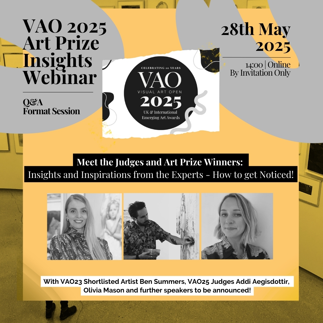 VisualArtOpen's tweet image. 🌟 Enter the VAO to be invited to the VAO Art Prize Webinar. Engage in a dynamic Q&amp;amp;A, plus get pro tips on artist statements, portfolios &amp;amp; boosting your creative mindset! ⏰ 

Deadline: March 12th. Apply now! 👉 visualartopen.com 

#VisualArtOpen #VAO25  #ArtPrizes