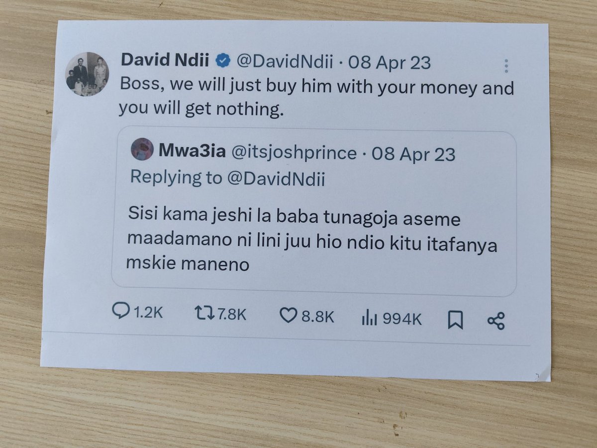 I have just printed this, let me laminate and keep it as a reminder of the few things that this Ruto's government promised and actually delivered.