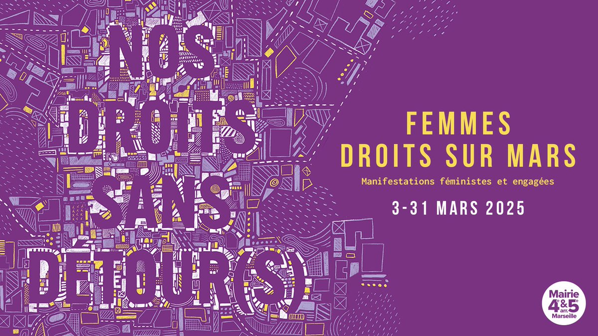 #Droitsdesfemmes | À l’occasion de la #JournéeInternationaleDesDroitsDesFemmes, la Mairie des 4ᵉ &amp; 5ᵉ arrondissements célèbre l’égalité des genres ♀️

📅 Femmes Droits sur Mars : du 3 au 31 mars 2025 – spectacles, débats, sport &amp; expos

🌐 Programme : bit.ly/4i4Q3wK