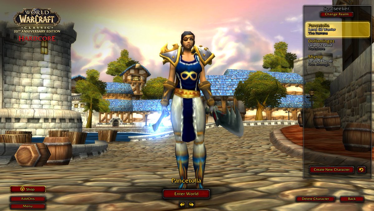 Go agai'nt. Primer personaje de classic en mi vida, primera vez en HC  y coronamos. warrior lvl 60 BASED