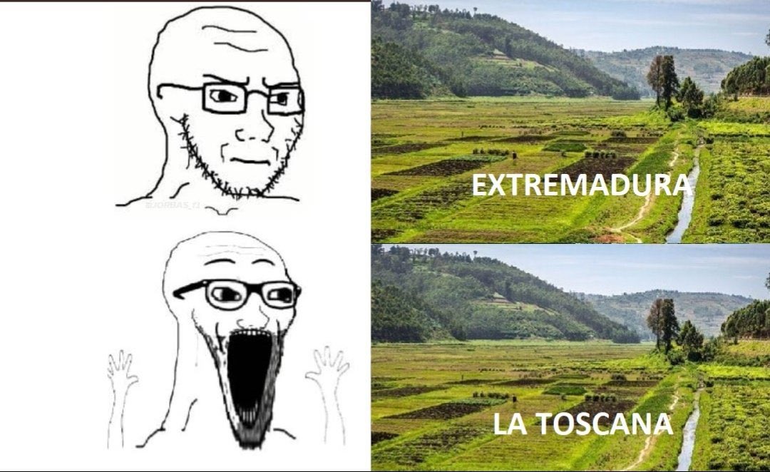 La #StradeBianche es una de mis carreras favoritas, pero también me encanta este meme que ya tiene unos años ...