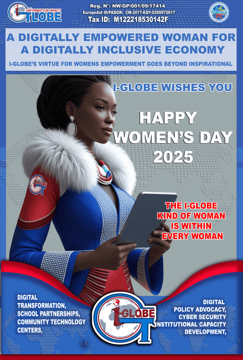 ii_Globe's tweet photo. Empowering Women on International Day of the Woman! ๐โจ Discover how a Digitally Empowered Woman for a Digitally Inclusive Economy is reshaping our world at IโGLOBE. Ready to lead? Learn more ๐ https://t.co/LqmMZshBrG
#WomenInDigital #IWD2025 #AccelerateAction #IGLOBE https://t.co/ew6SqRQWZt