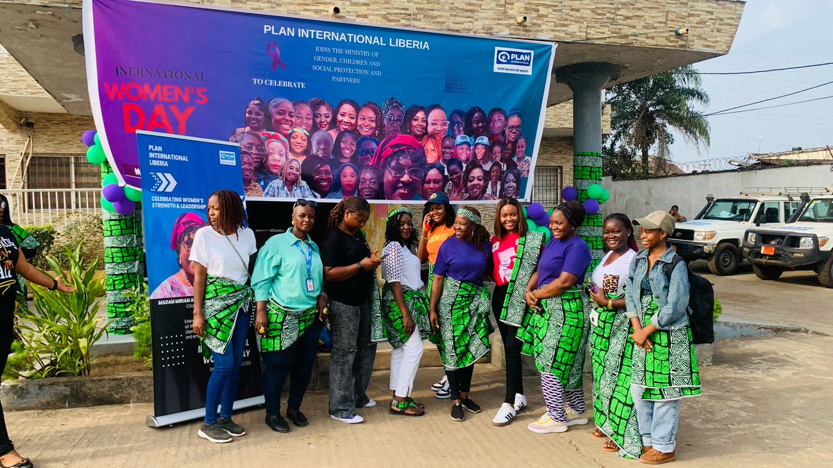 Plan_Liberia's tweet photo. Plan International Liberia CD led the organization women wing to celebrations of International Women Day (IWD) organized by Ministry of Gender, Children and Social Protection. The event started with parade and ended with an in door program where the CD of https://t.co/CpLJnLSP5S