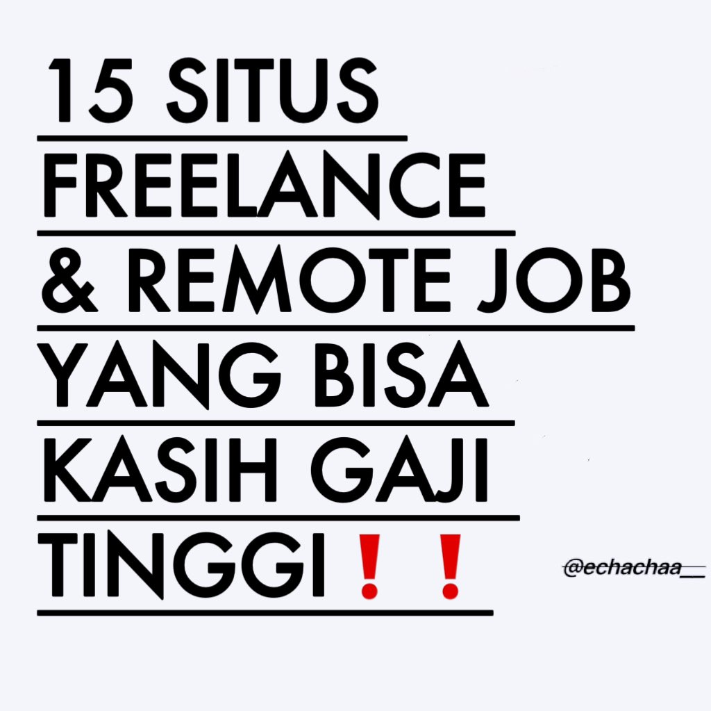 echachaa__'s tweet image. Buat fresh graduate yang belum dapet kerja pas Ramadan

bisa banget nyoba remote job di beberapa situs ini 👇🏻