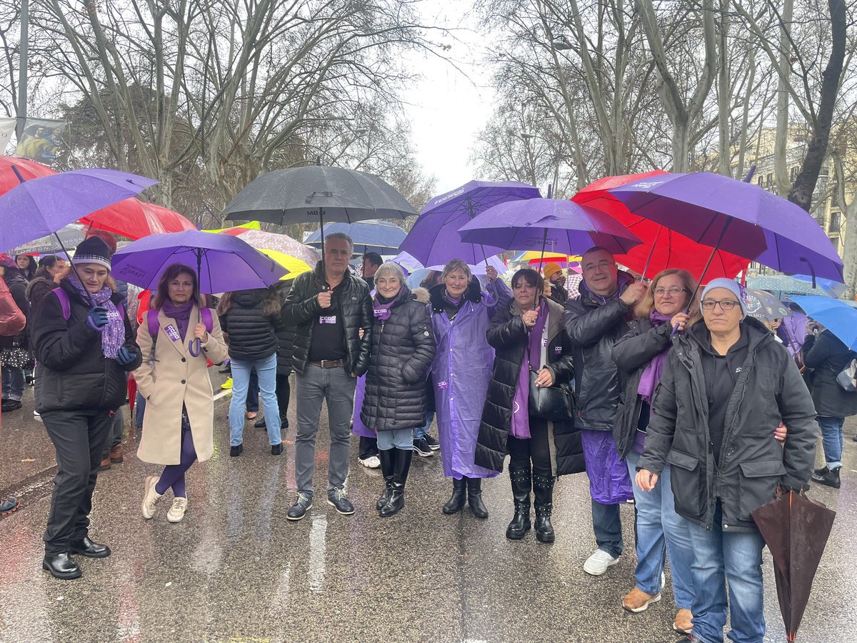 Compañeras y compañeros del Sector en la manifestación del #8marzo2025